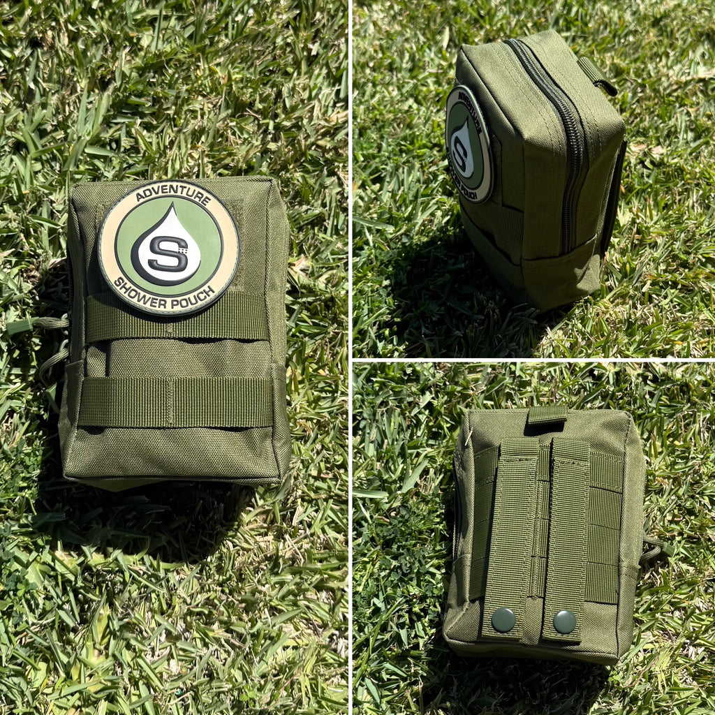 Kit de muestra de aventuras: 4 bolsas de ducha, 1 desinfectante para manos (60 %) y 1 bomba de baño