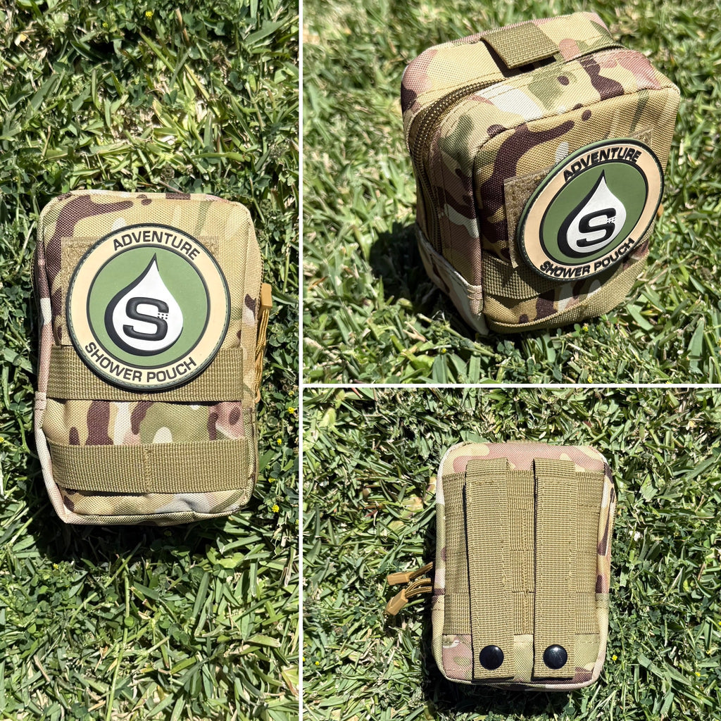 Kit de muestra de aventuras: 4 bolsas de ducha, 1 desinfectante para manos (60 %) y 1 bomba de baño